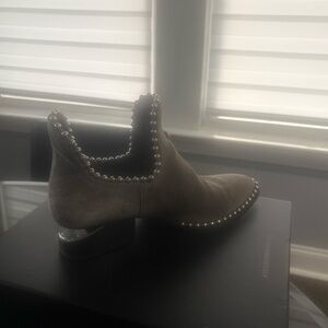 Alexander Wang Size 50  Gray Suede Ankle Boots